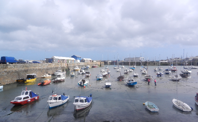 Penzance boats in the harbour