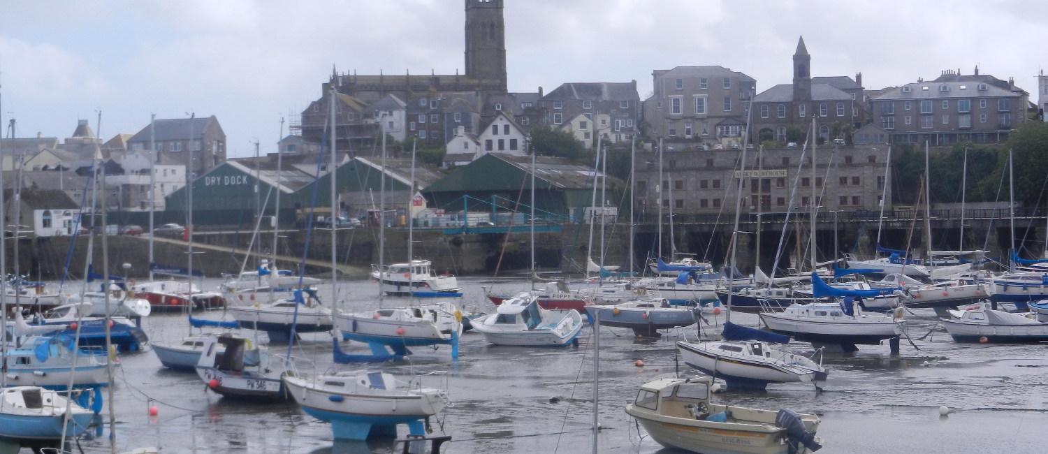 Penzance harbour buildings